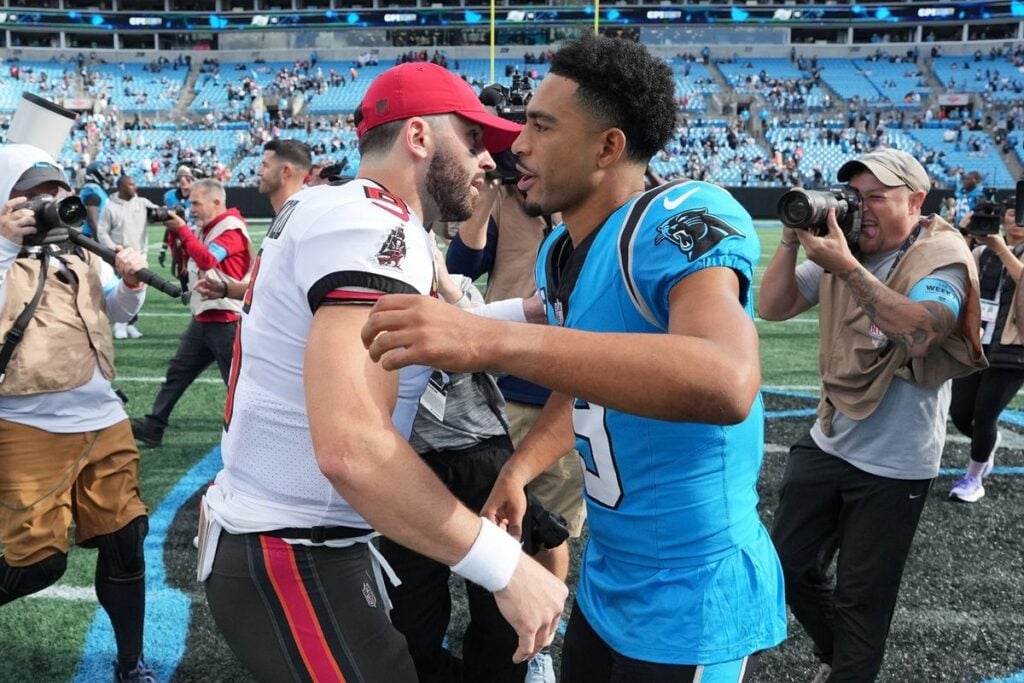 Bucs Qb Baker Mayfield And Panthers Qb Bryce Young