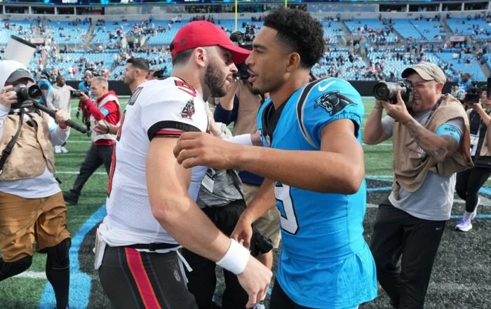 Bucs Qb Baker Mayfield And Panthers Qb Bryce Young